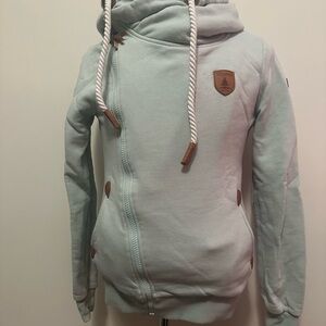 Wanakome Light Blue Hoodie with Rope Drawstrings
